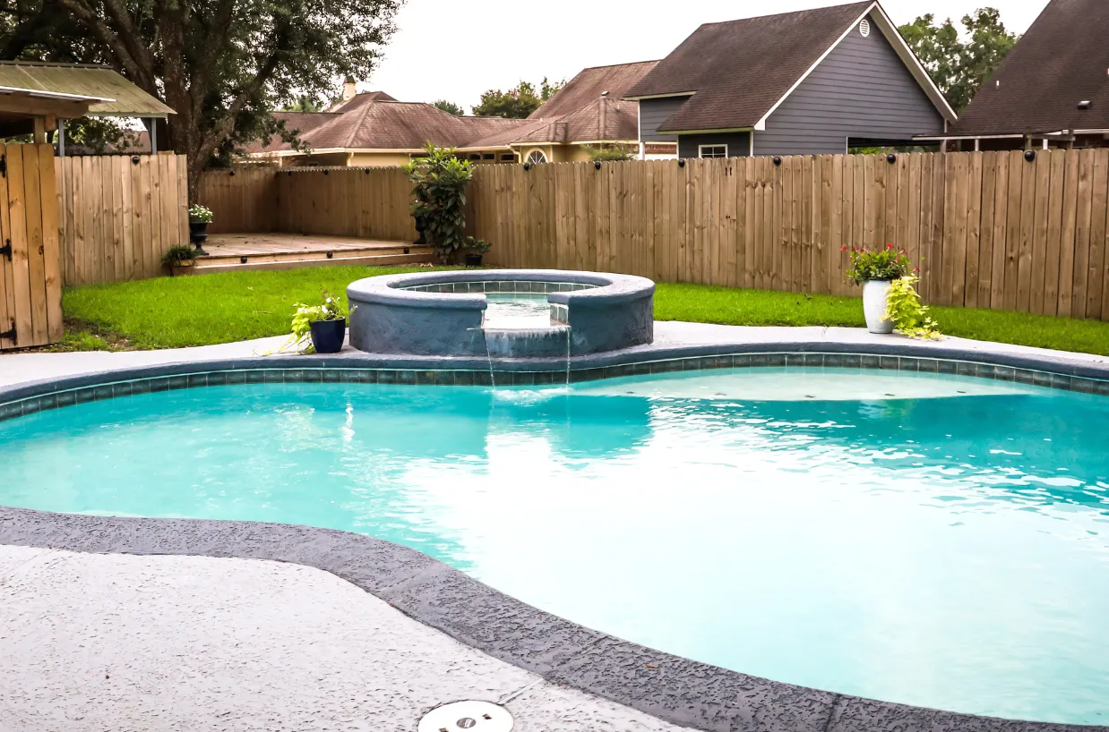 Custom spa construction by Dallas Pools Contractor